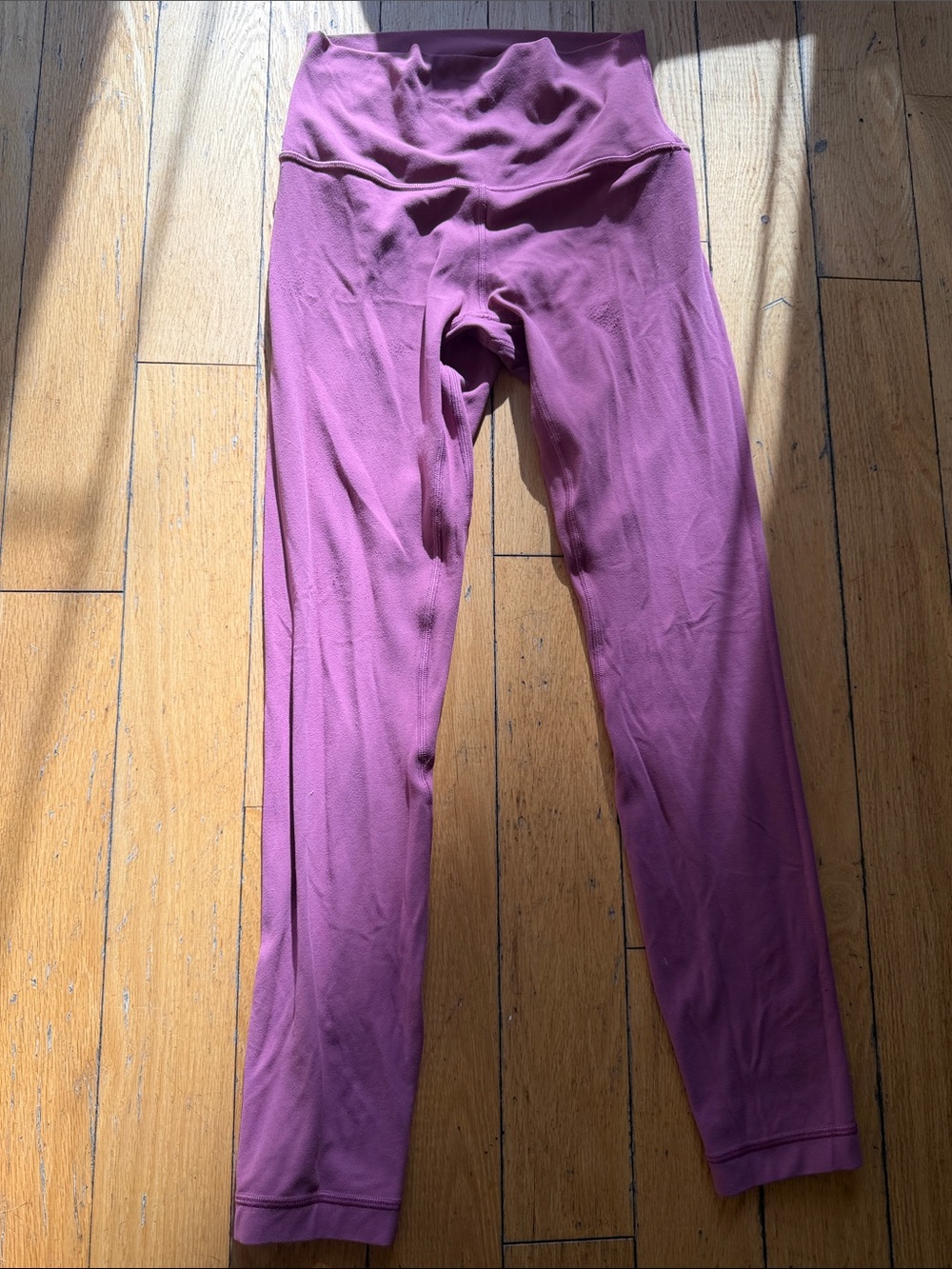 High-Waist Leggings in Mauve Pink